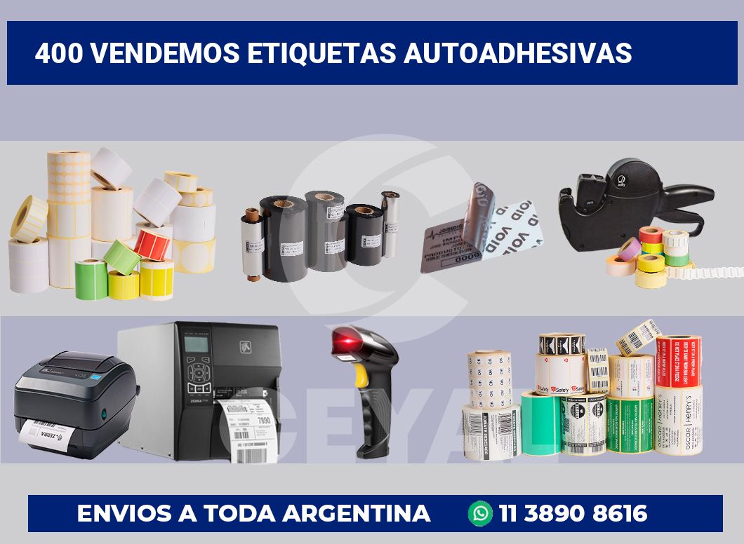 400 Vendemos etiquetas autoadhesivas