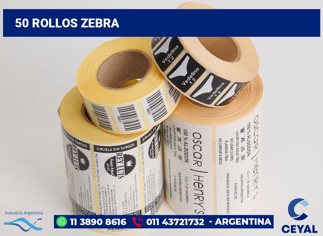 50 Rollos zebra