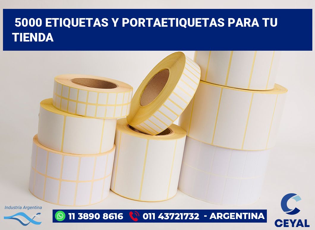 5000 Etiquetas y portaetiquetas para tu tienda