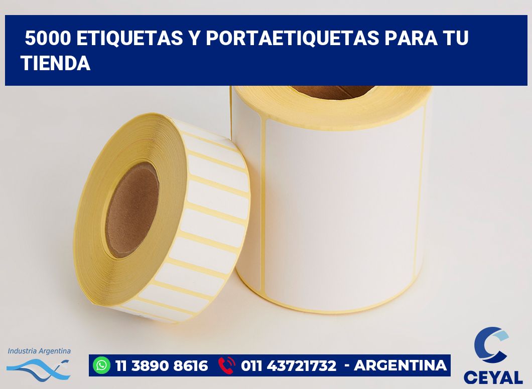 5000 Etiquetas y portaetiquetas para tu tienda