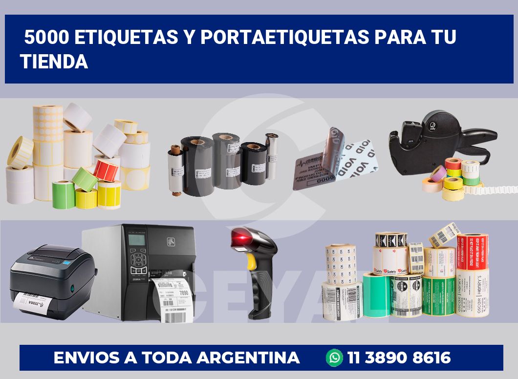 5000 Etiquetas y portaetiquetas para tu tienda