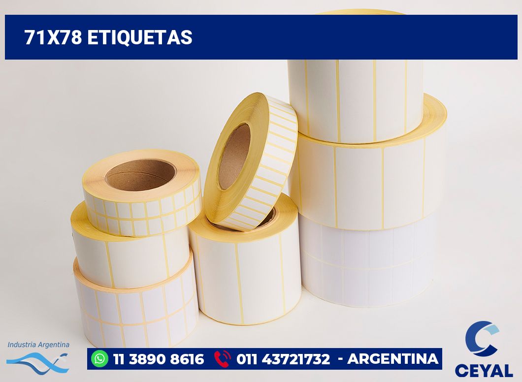 71x78 Etiquetas