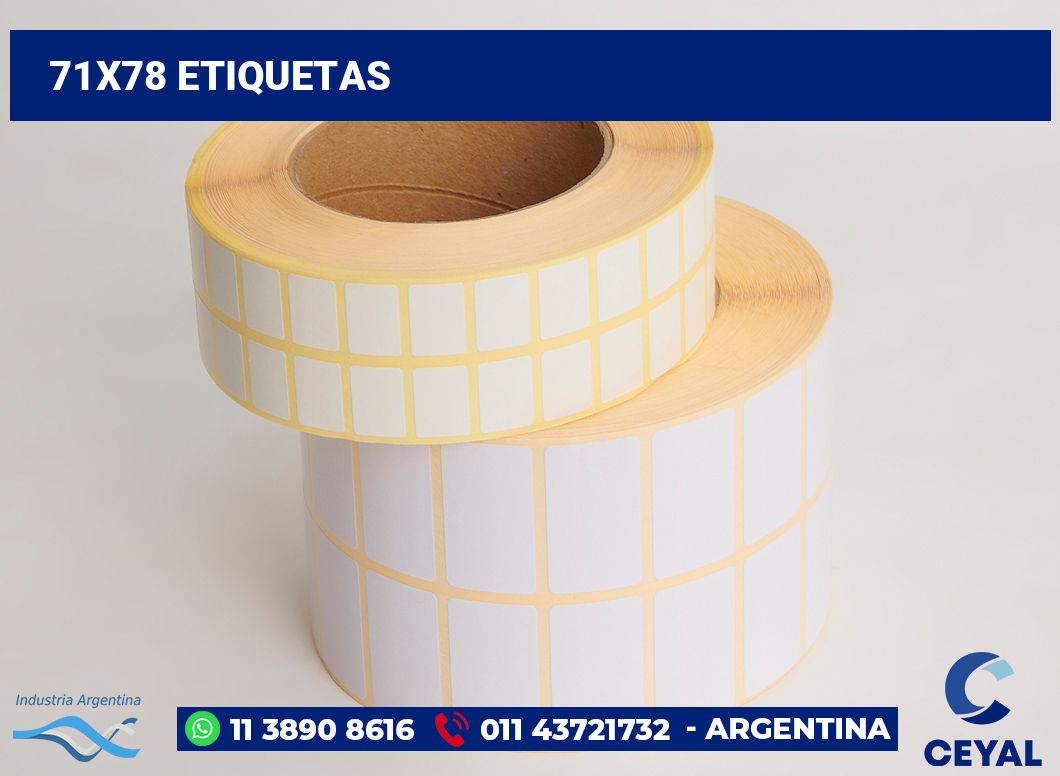 71x78 Etiquetas