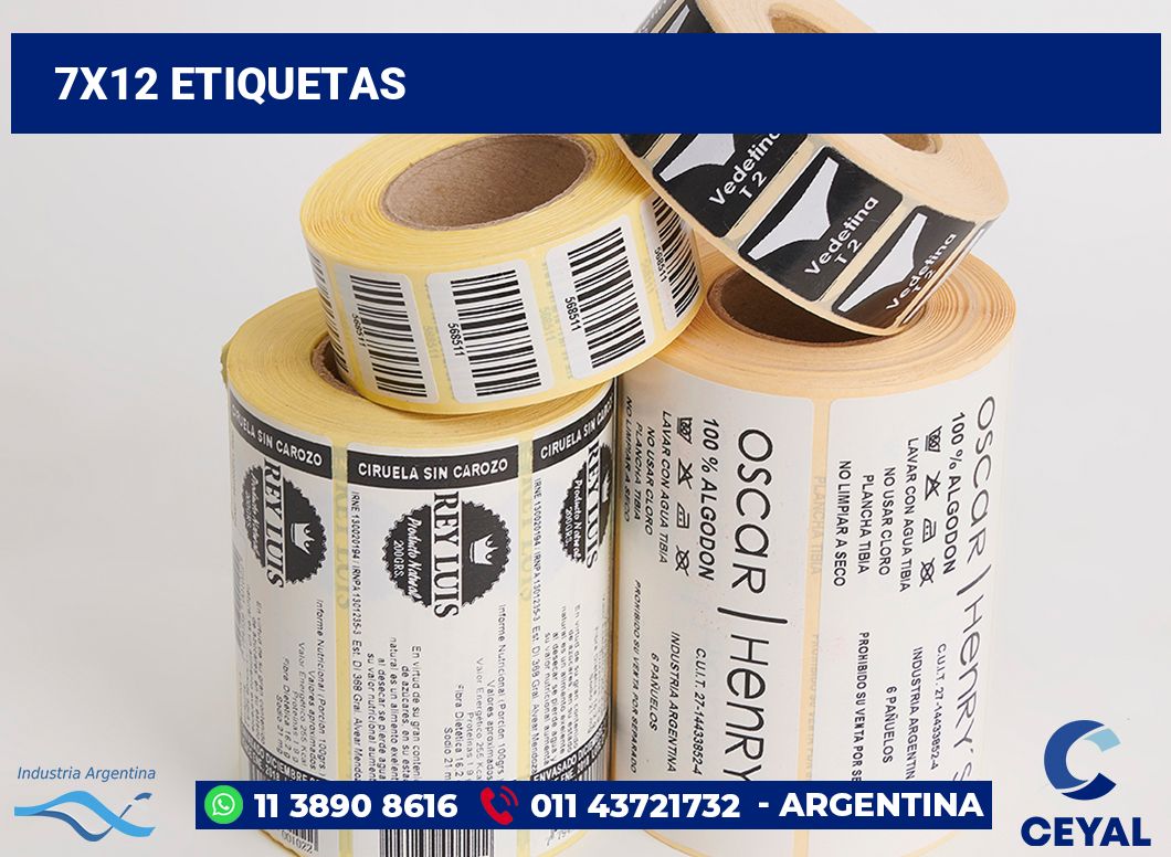7x12 Etiquetas