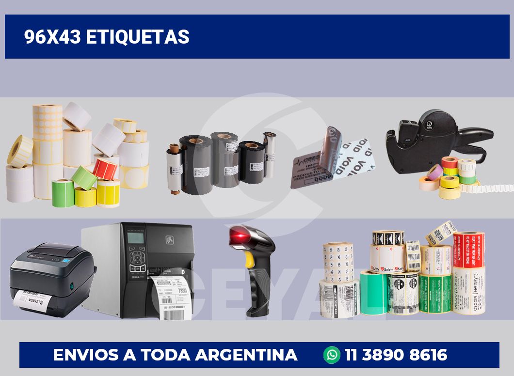 96x43 Etiquetas