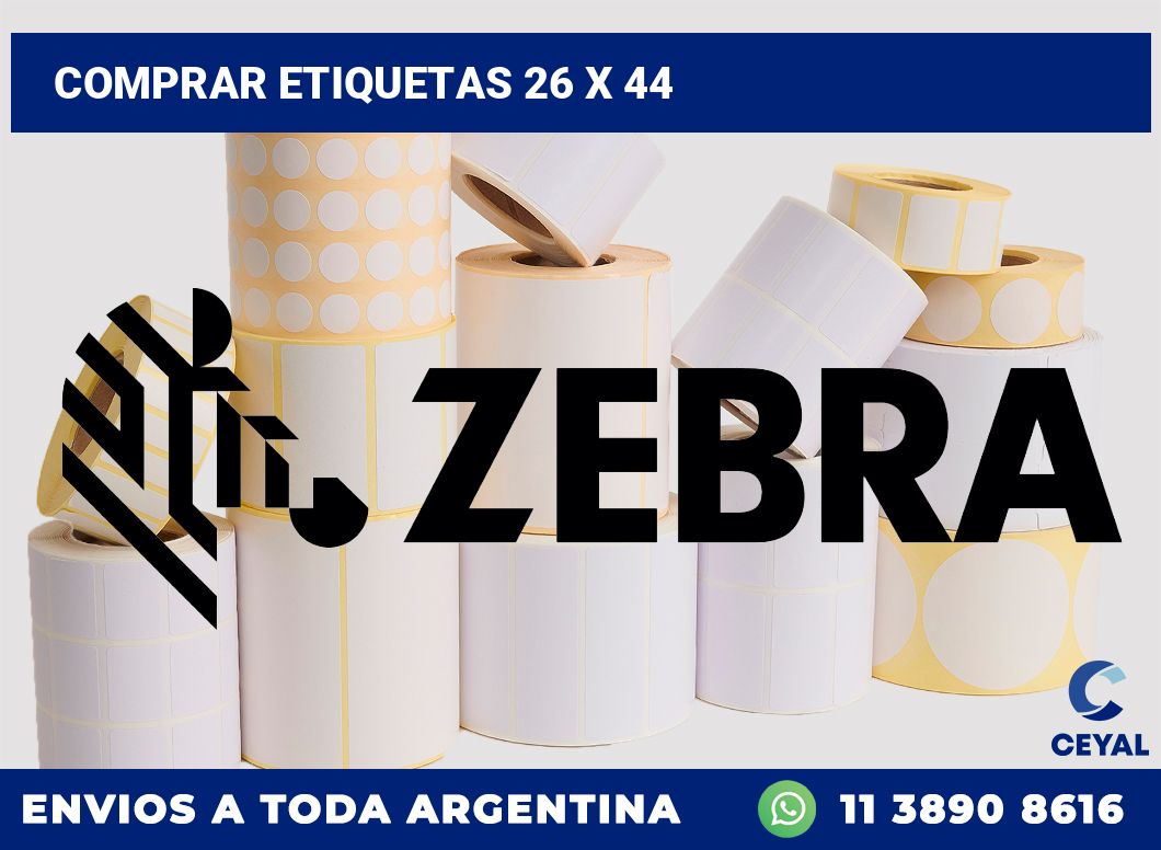 Comprar etiquetas 26 x 44