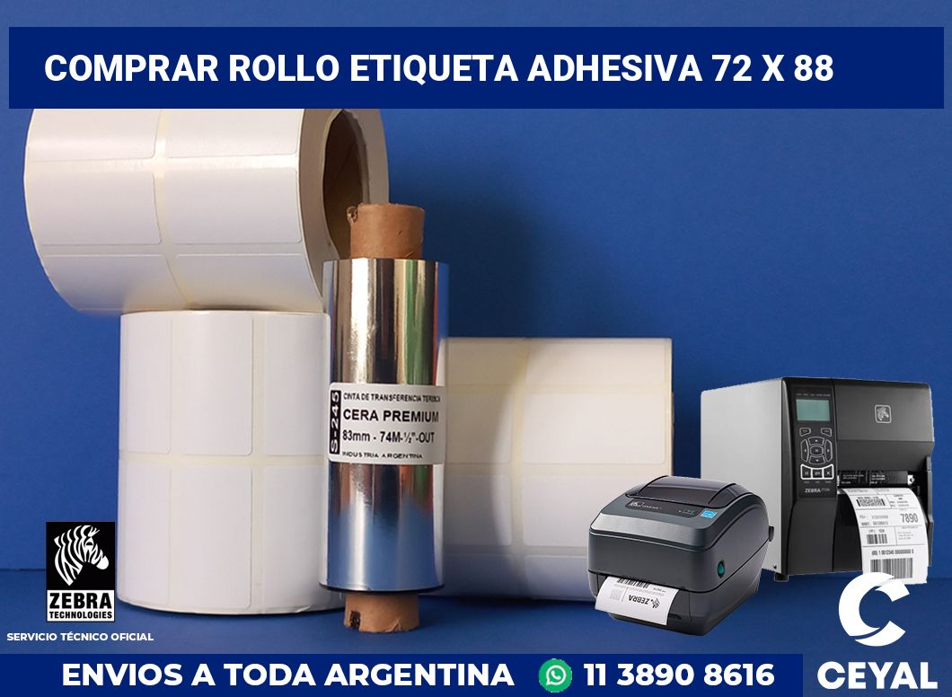 Comprar rollo etiqueta adhesiva 72 x 88
