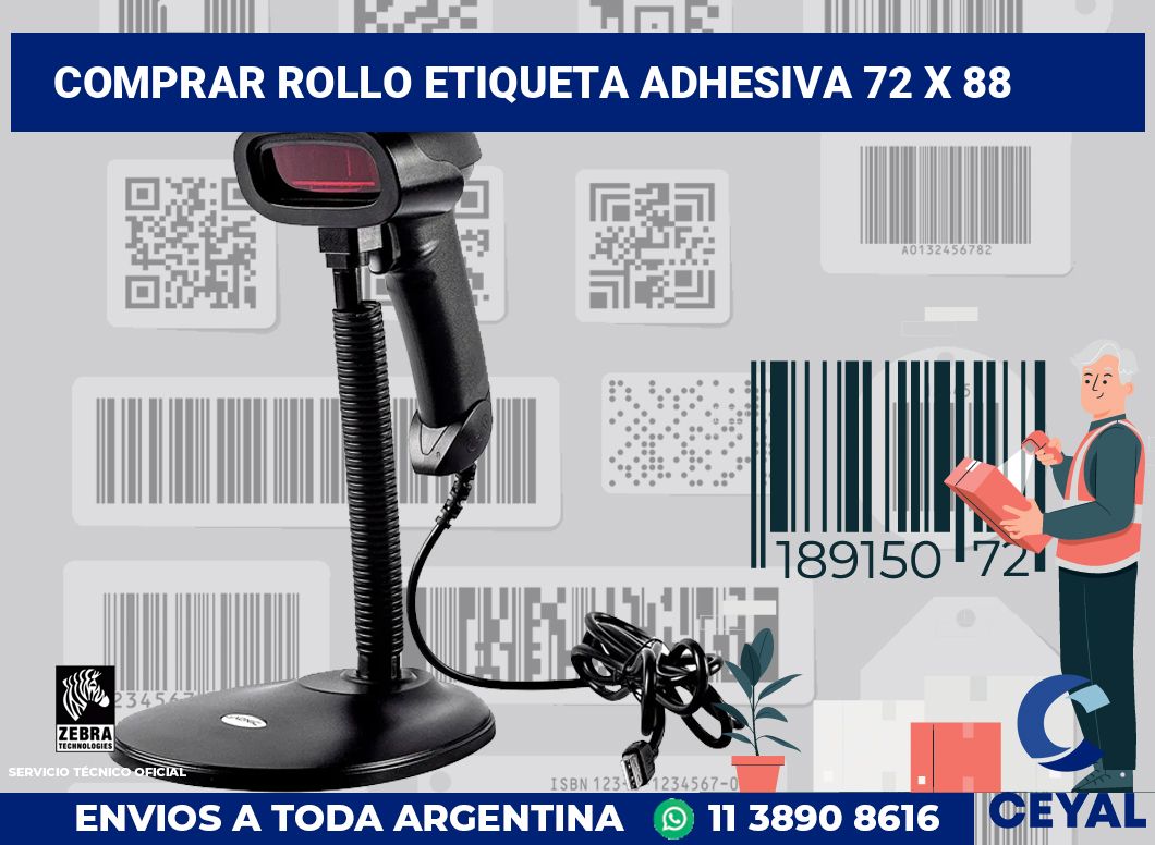 Comprar rollo etiqueta adhesiva 72 x 88