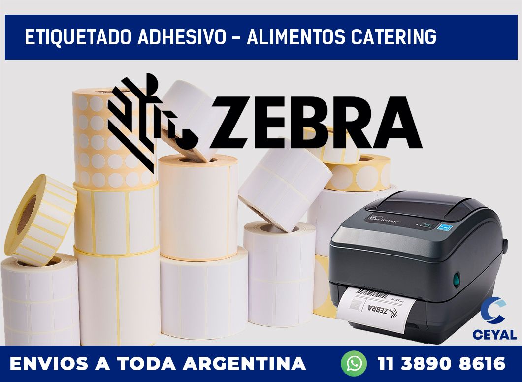 Etiquetado adhesivo – alimentos catering