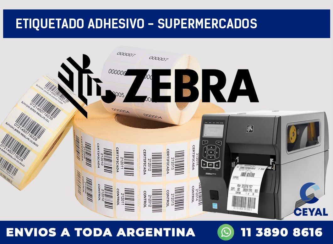 Etiquetado adhesivo – supermercados