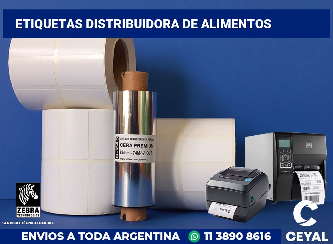 Etiquetas Distribuidora de alimentos