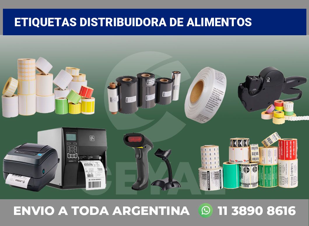 Etiquetas Distribuidora de alimentos
