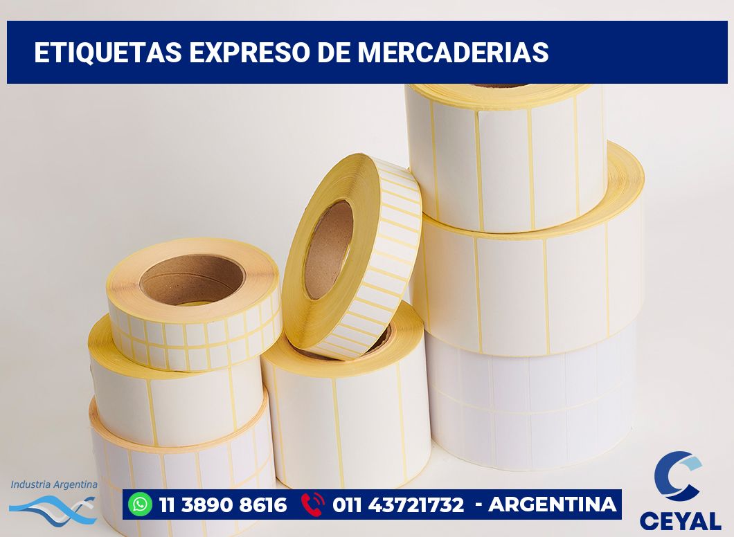 Etiquetas Expreso de mercaderias