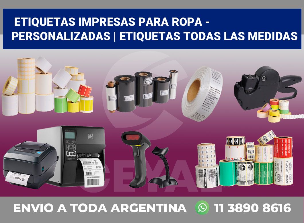 Etiquetas Impresas para ropa – Personalizadas | Etiquetas todas las medidas