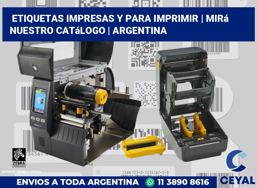 Etiquetas impresas y para imprimir | Mirá nuestro catálogo | Argentina