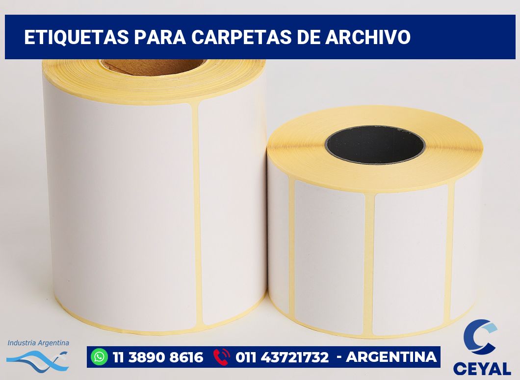 Etiquetas para Carpetas de Archivo