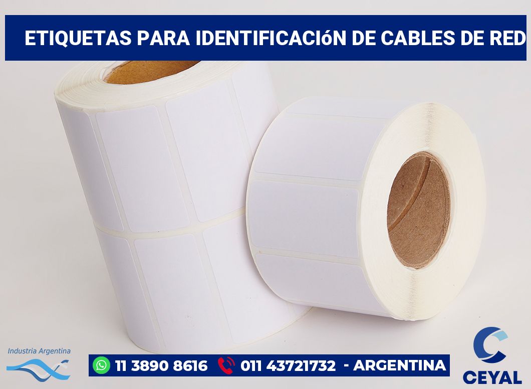Etiquetas para Identificación de Cables de Red