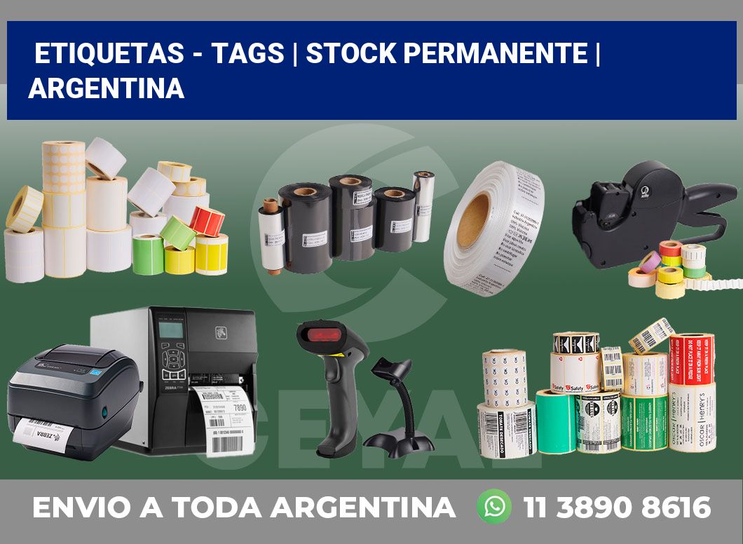 Etiquetas – tags | Stock permanente | Argentina