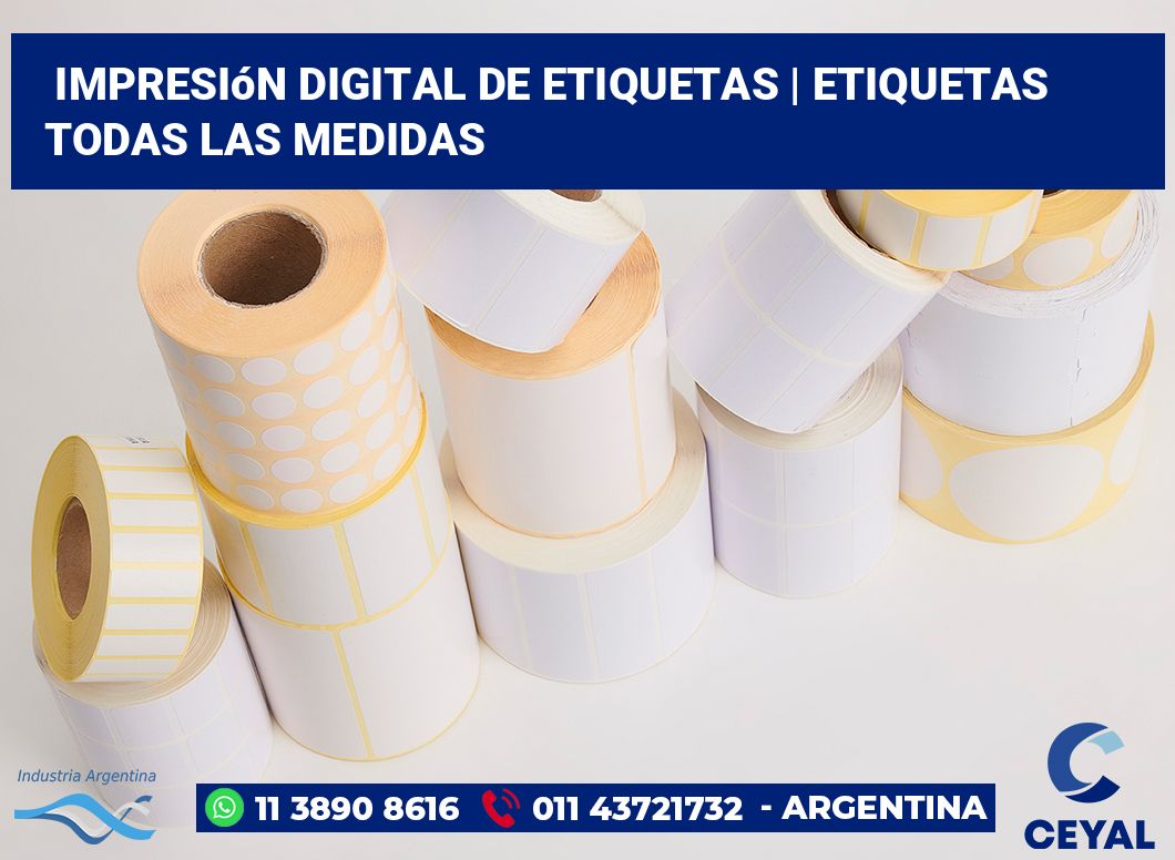Impresión digital de etiquetas | Etiquetas todas las medidas