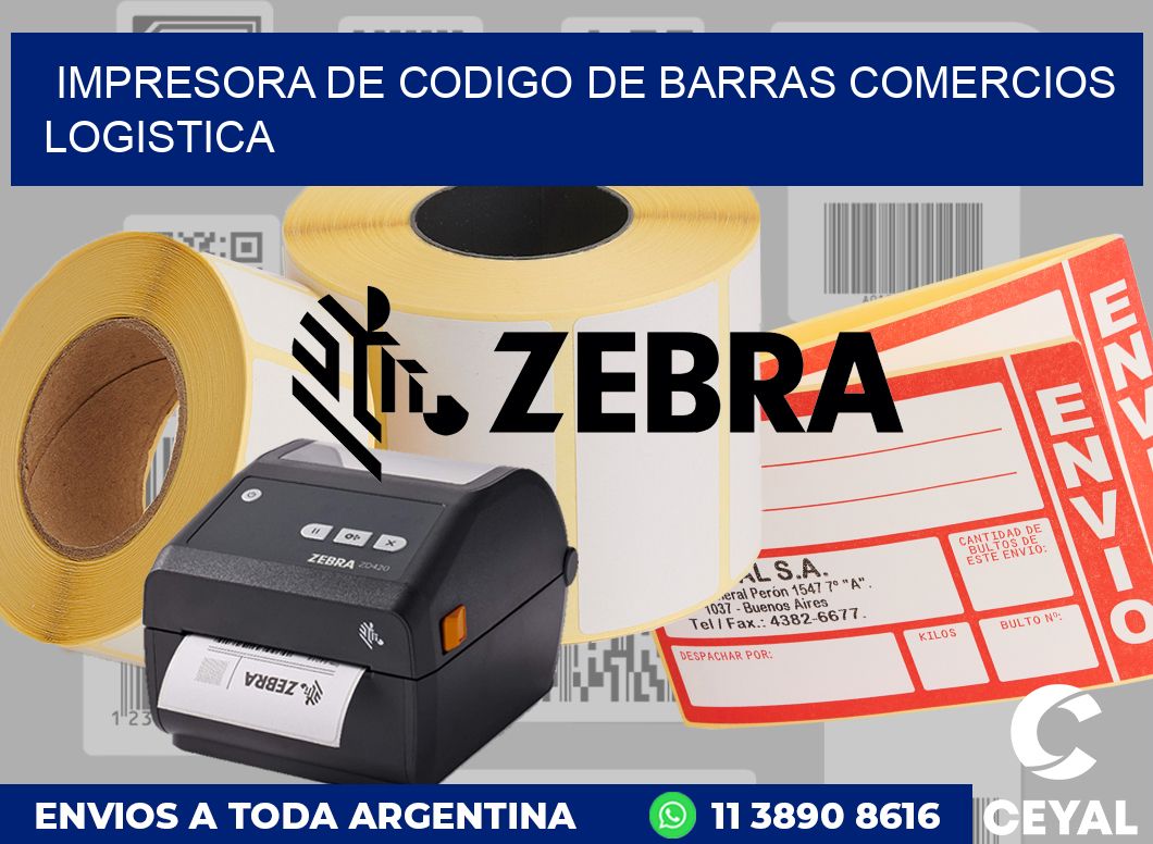 Impresora de codigo de barras comercios logistica