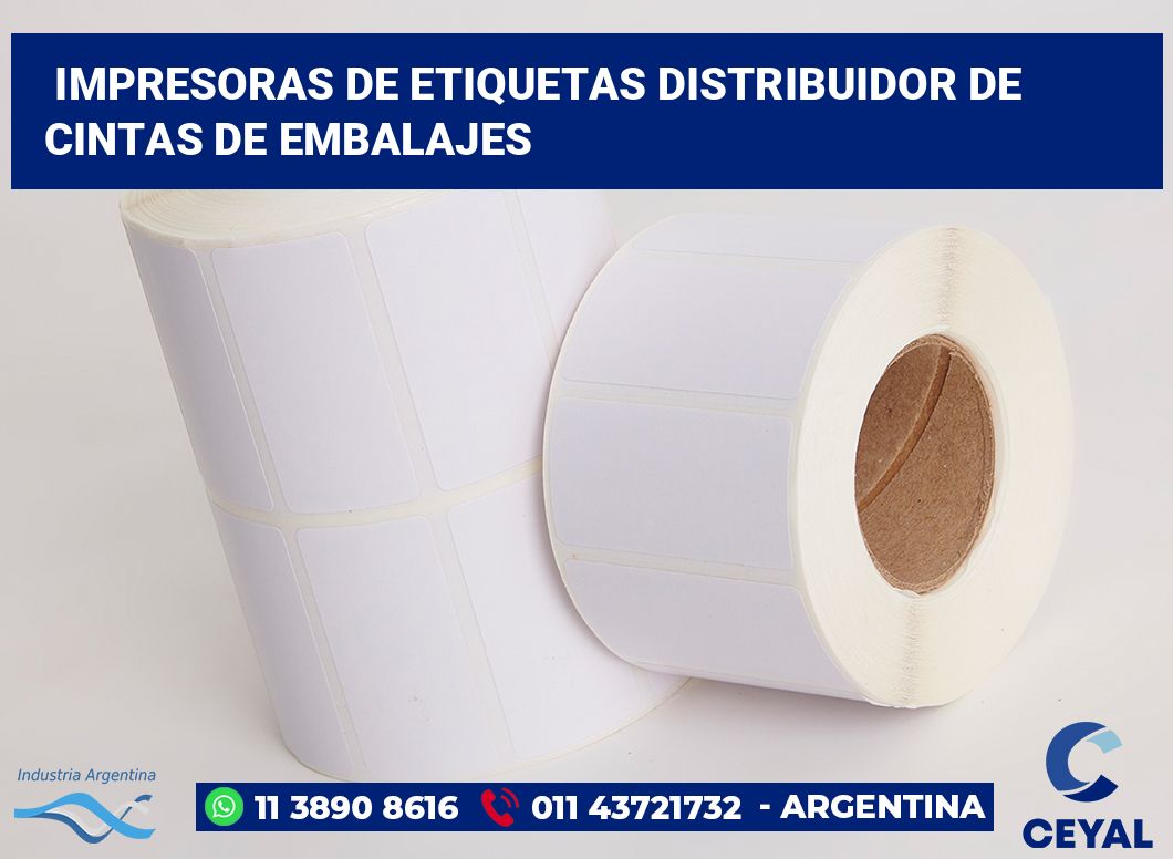 Impresoras de etiquetas Distribuidor de cintas de embalajes