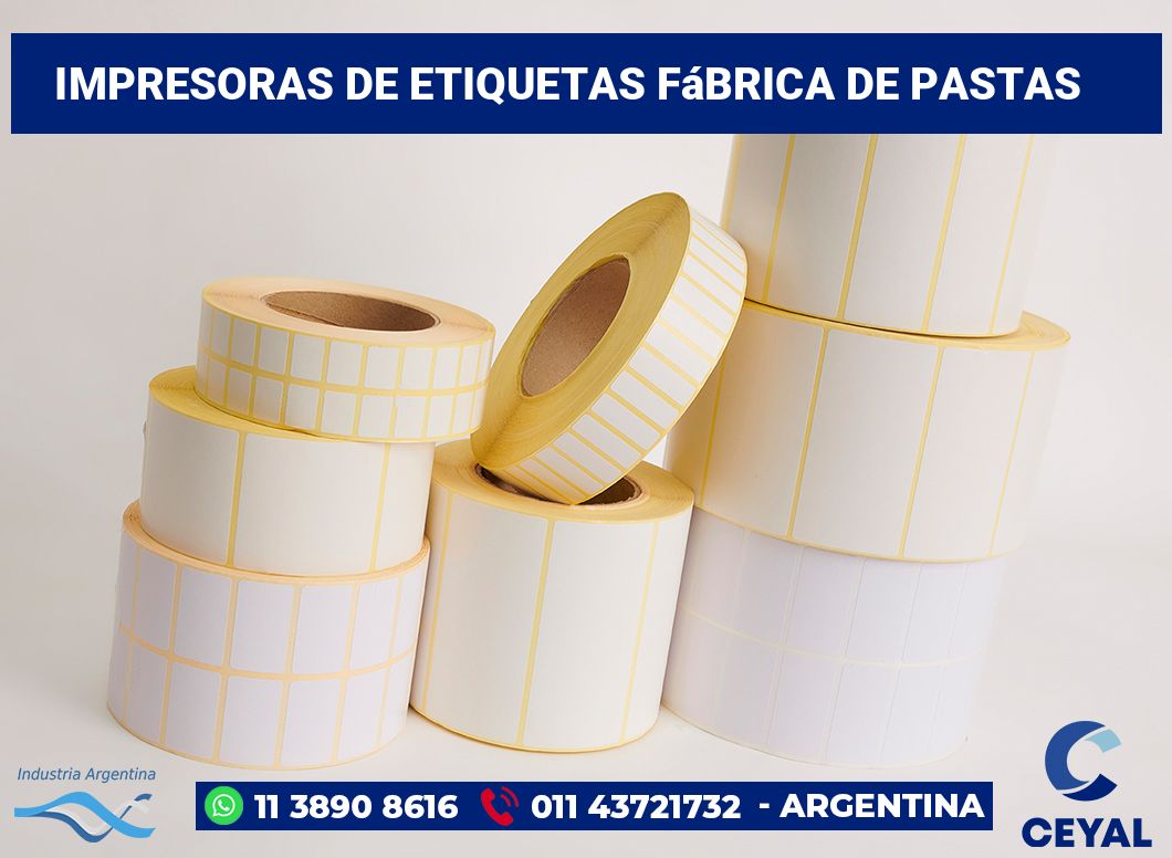 Impresoras de etiquetas Fábrica de pastas