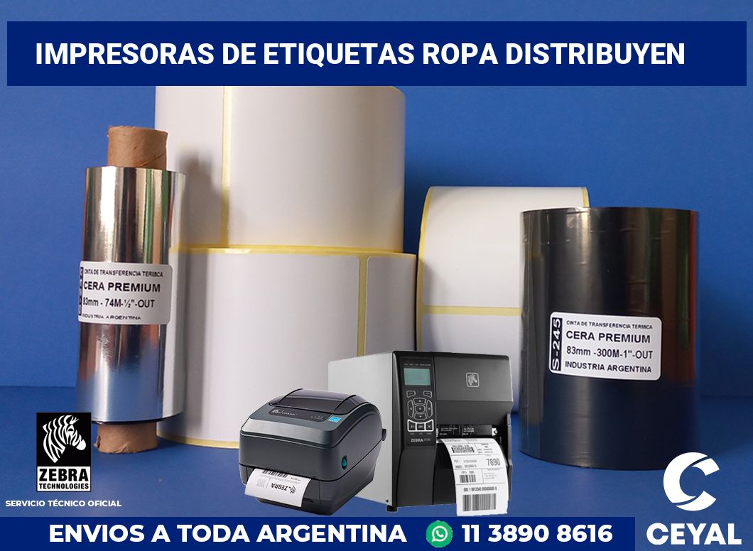 Impresoras de etiquetas Ropa distribuyen