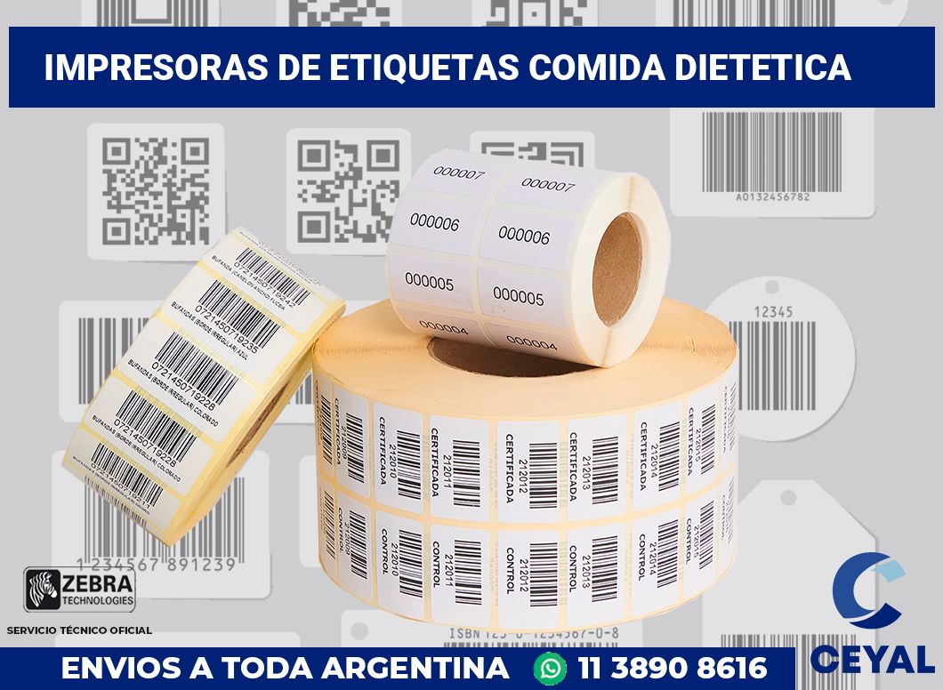 Impresoras de etiquetas comida dietetica