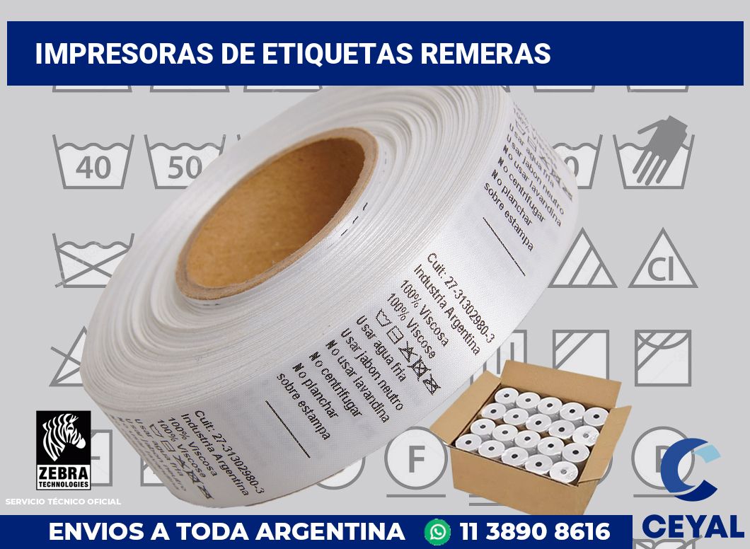 Impresoras de etiquetas remeras