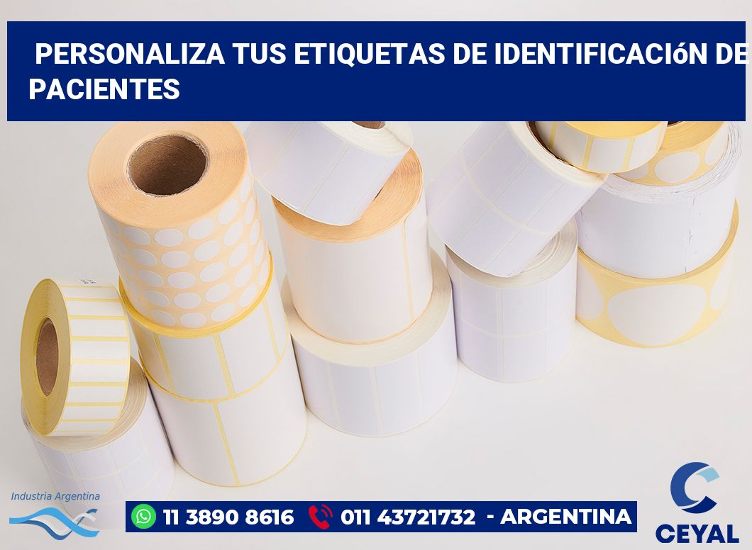 Personaliza tus Etiquetas de Identificación de Pacientes