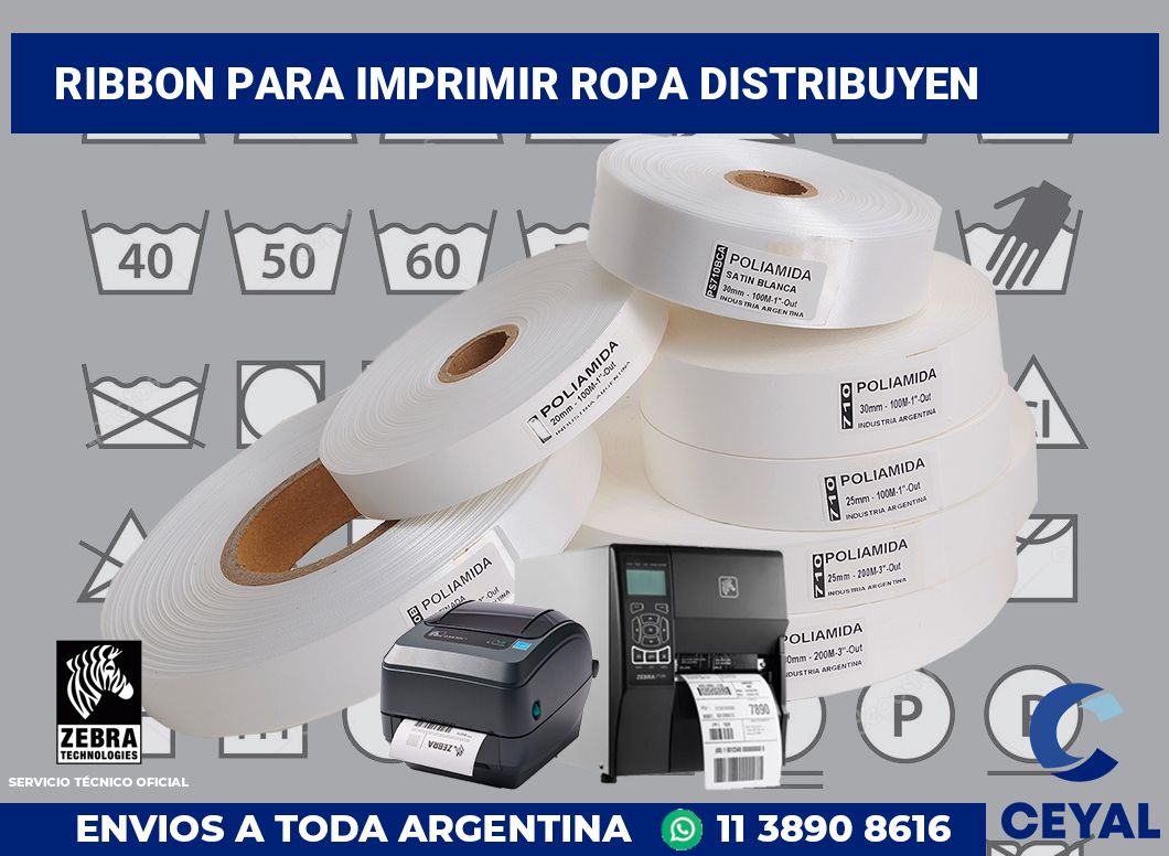 Ribbon para imprimir Ropa distribuyen