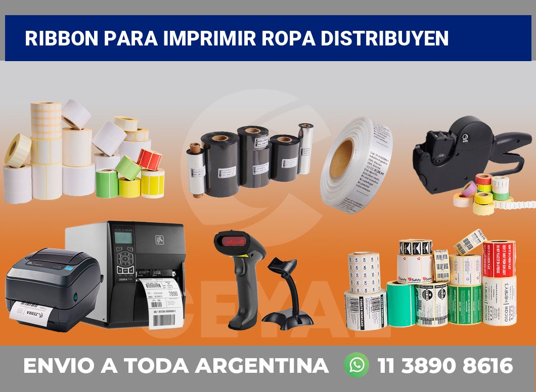 Ribbon para imprimir Ropa distribuyen