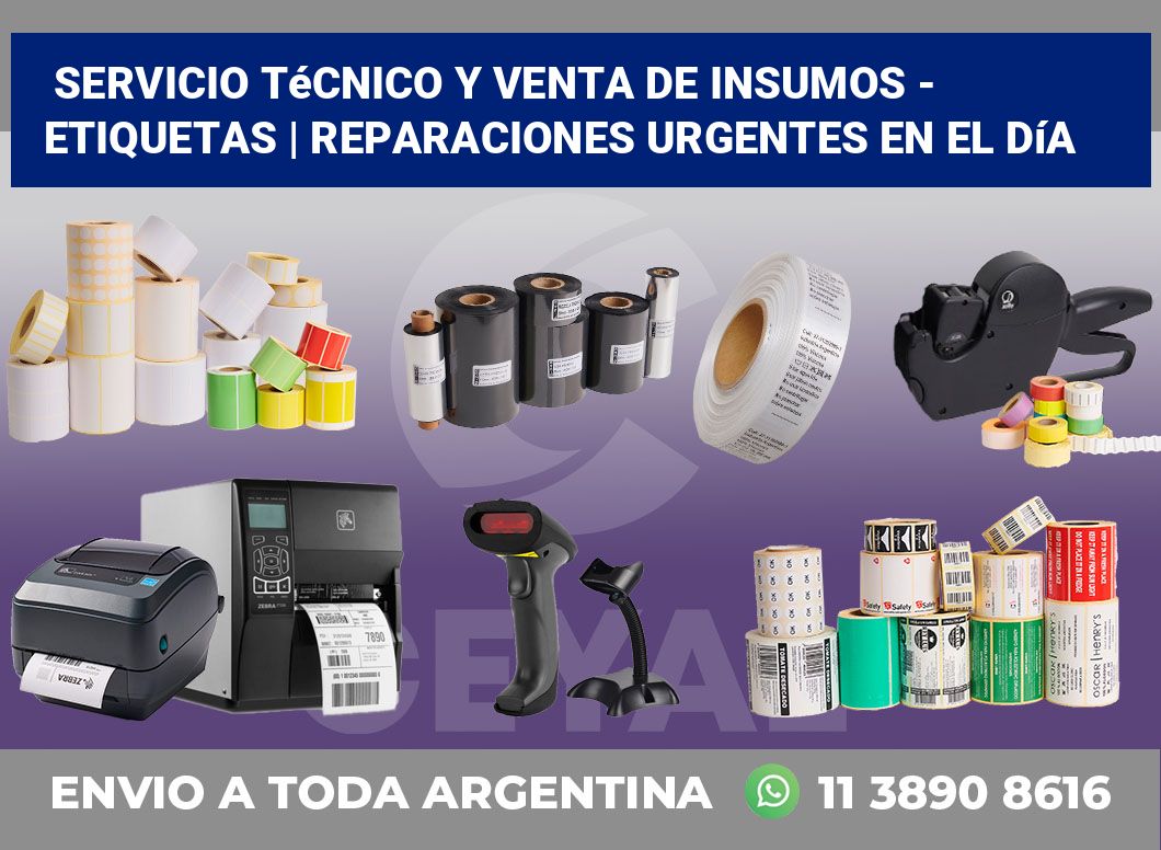 Servicio técnico y venta de insumos – Etiquetas | Reparaciones urgentes en el día