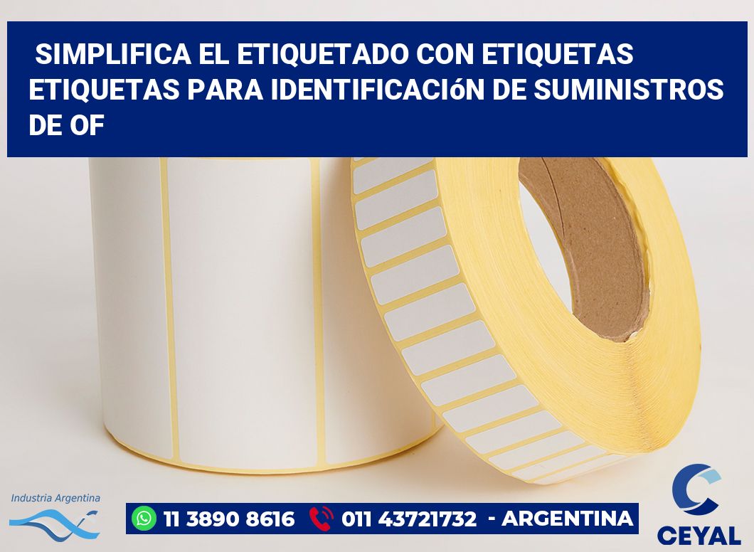 Simplifica el Etiquetado con Etiquetas Etiquetas para Identificación de Suministros de Of