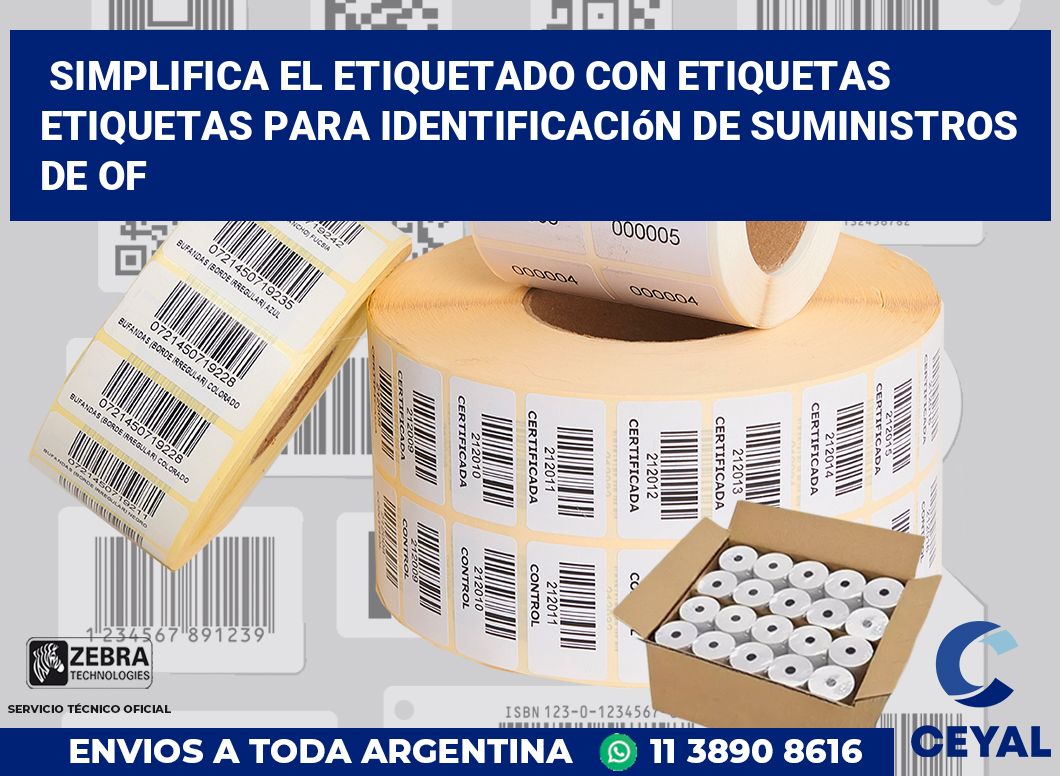 Simplifica el Etiquetado con Etiquetas Etiquetas para Identificación de Suministros de Of