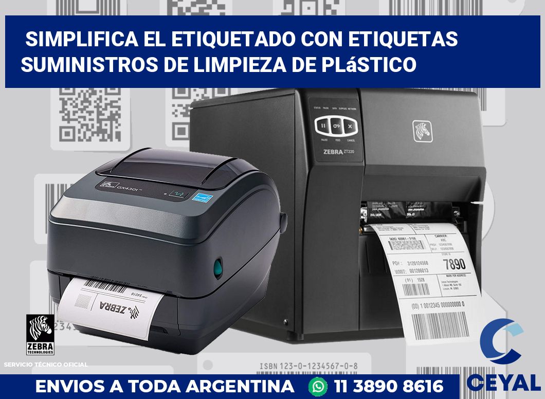 Simplifica el Etiquetado con Etiquetas Suministros de Limpieza de Plástico