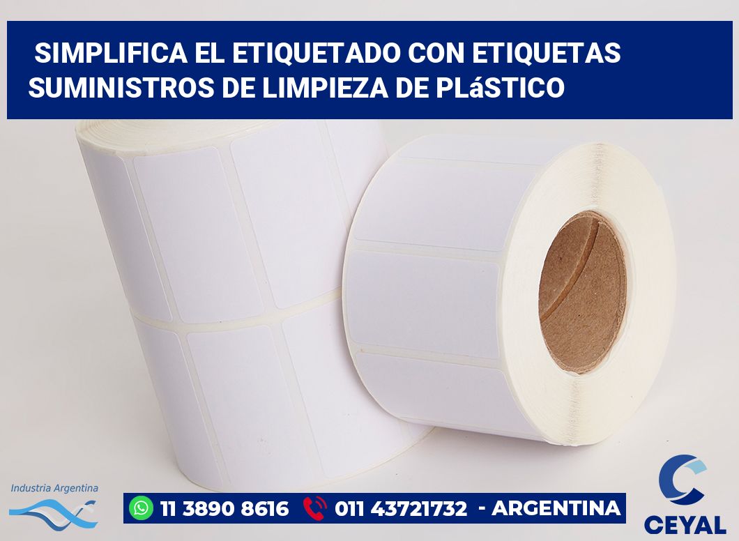 Simplifica el Etiquetado con Etiquetas Suministros de Limpieza de Plástico