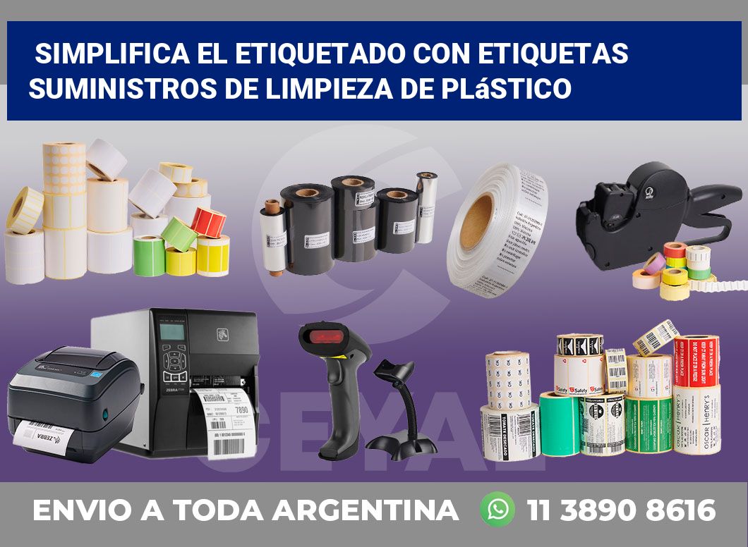 Simplifica el Etiquetado con Etiquetas Suministros de Limpieza de Plástico