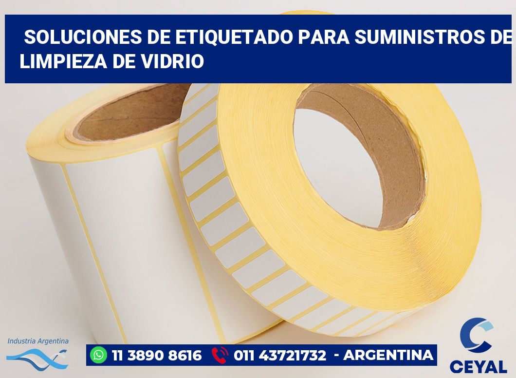 Soluciones de Etiquetado para Suministros de Limpieza de Vidrio