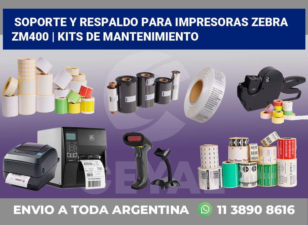 Soporte y respaldo para impresoras Zebra ZM400 | Kits de mantenimiento