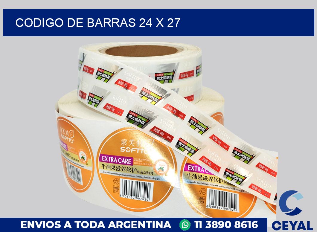 codigo de barras 24 x 27
