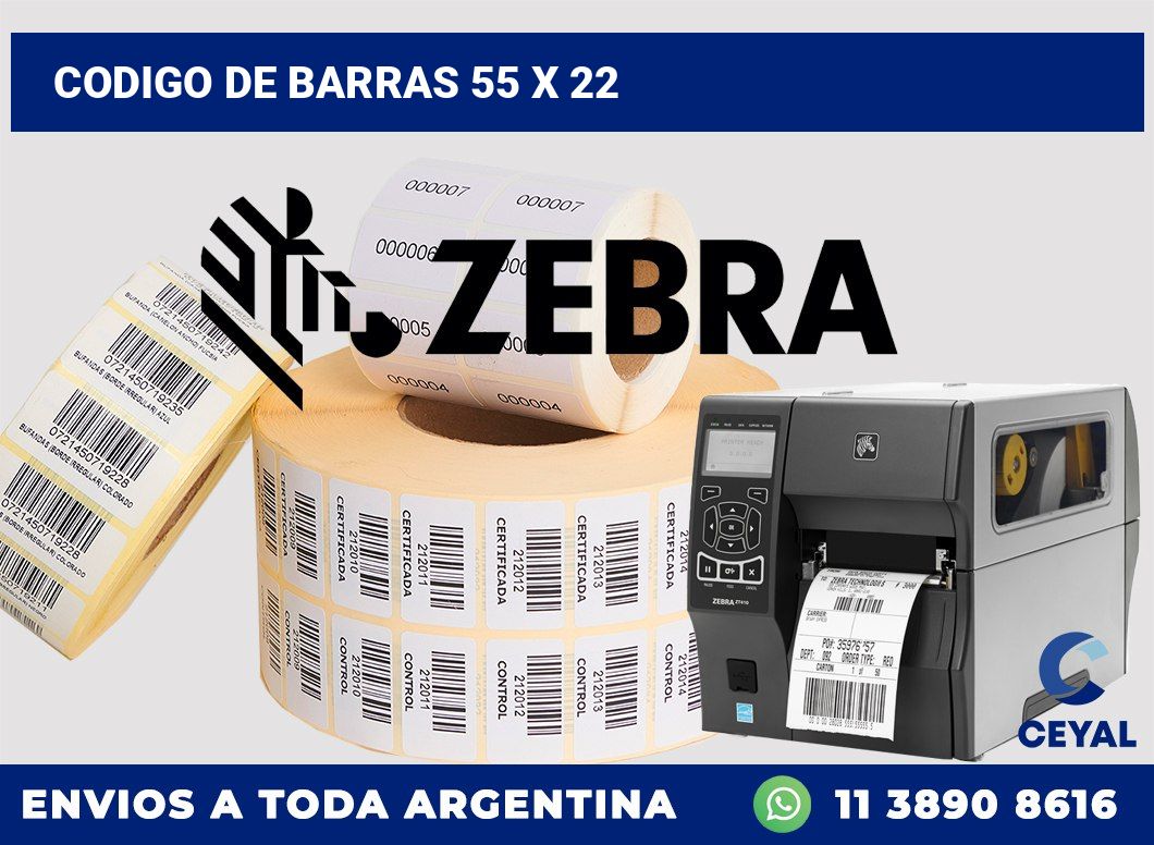 codigo de barras 55 x 22