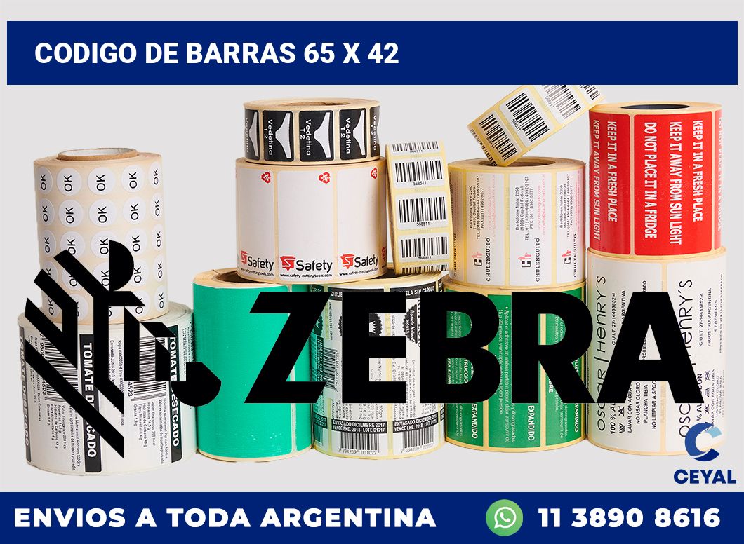 codigo de barras 65 x 42