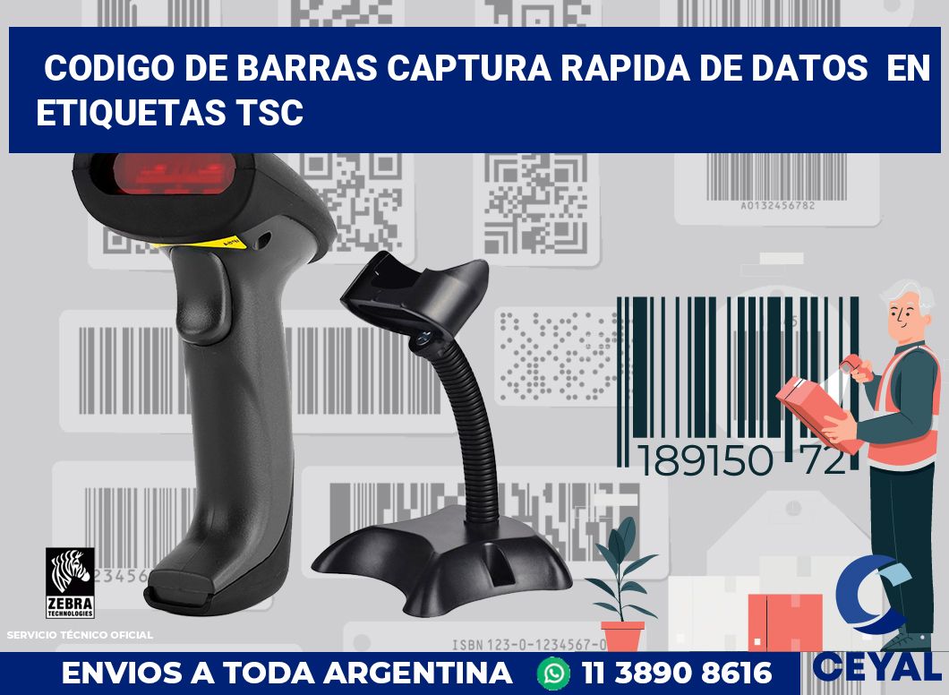 codigo de barras captura rapida de datos  en etiquetas tsc