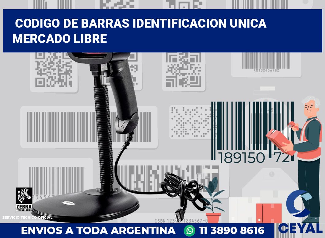 codigo de barras identificacion unica  Mercado Libre
