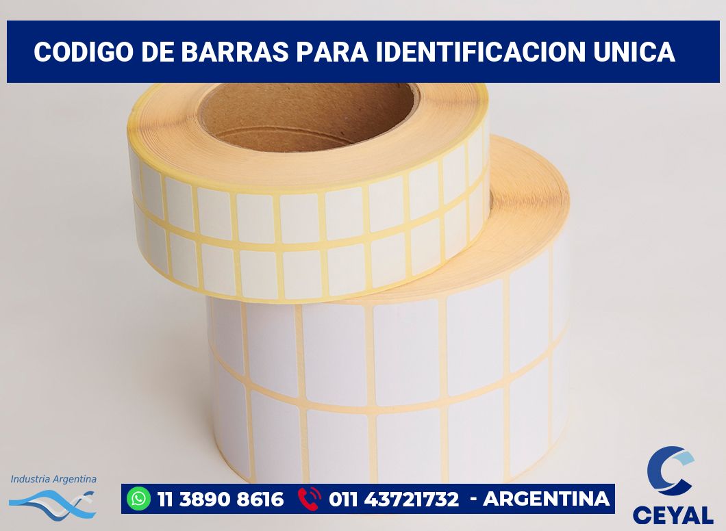codigo de barras para identificacion unica