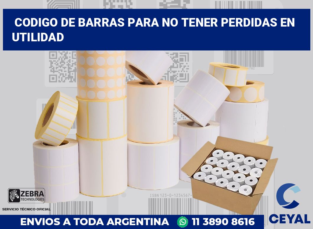 codigo de barras para no tener perdidas en utilidad