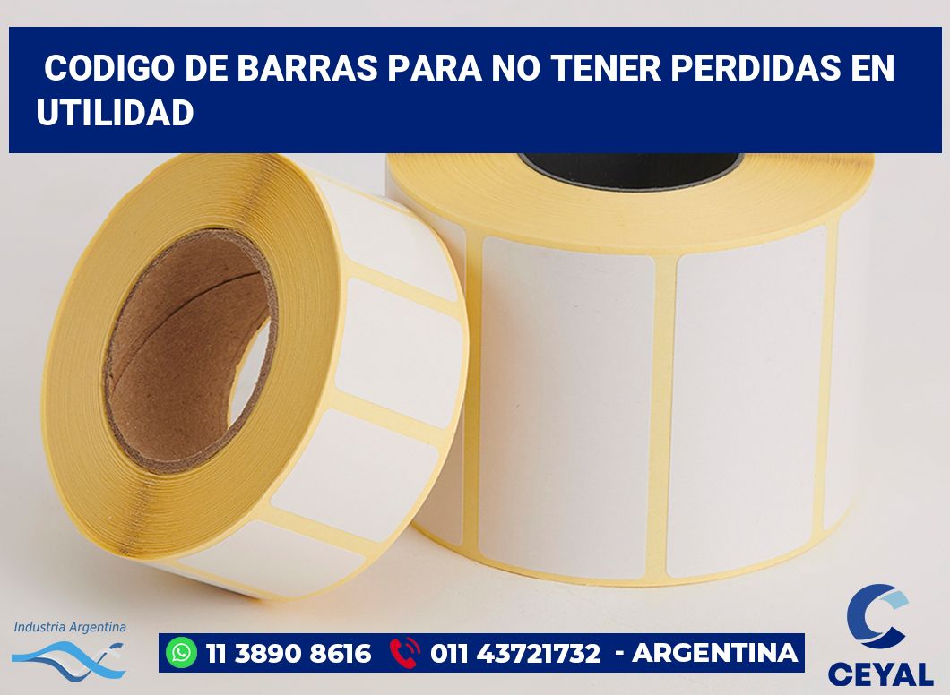 codigo de barras para no tener perdidas en utilidad