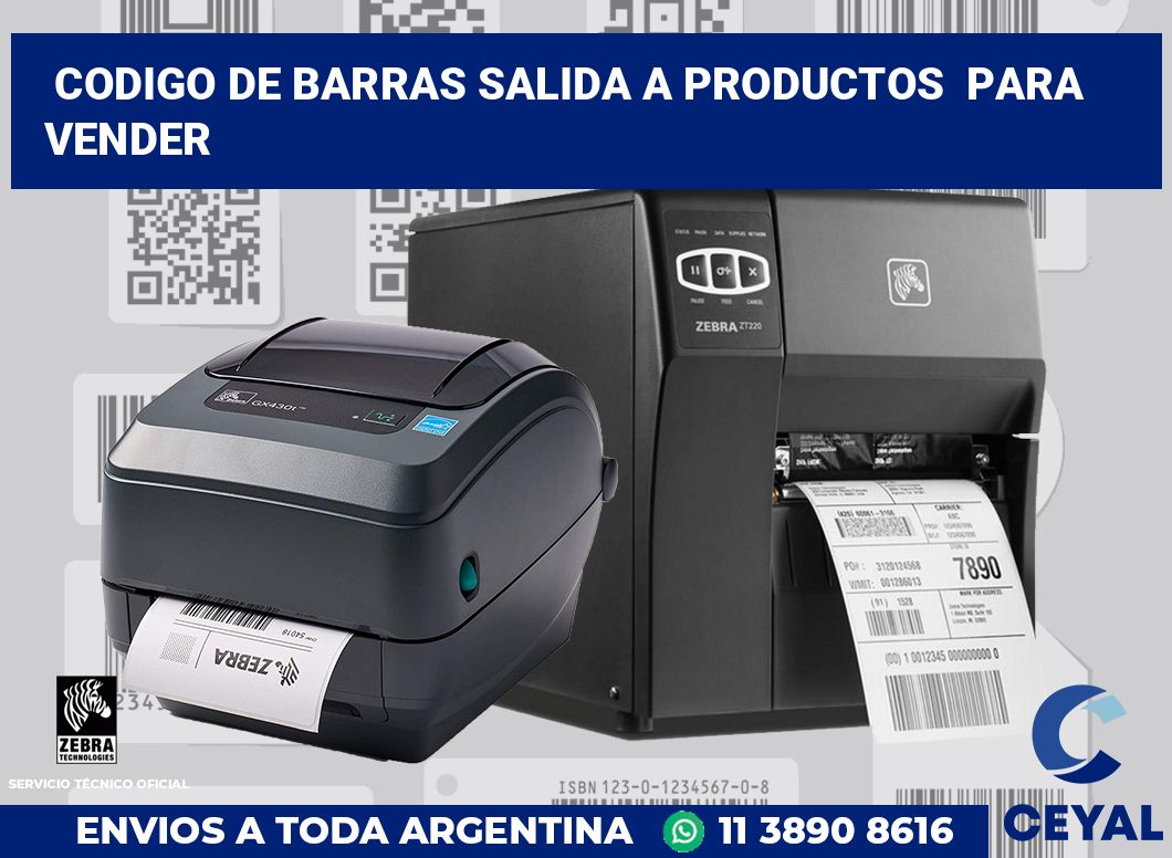 codigo de barras salida a productos  para vender