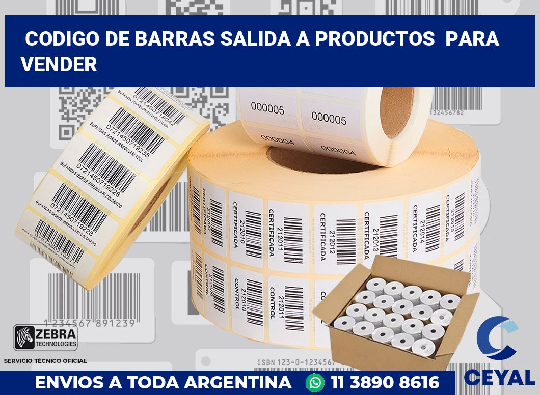 codigo de barras salida a productos  para vender
